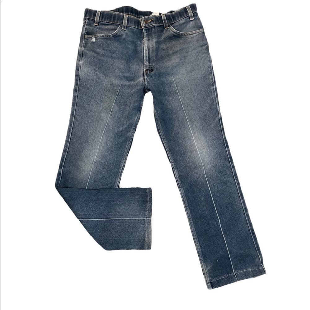 Vtg 70s Levi's Brown Tab Jeans Straight Leg 38X34 Classic Retro Everyday